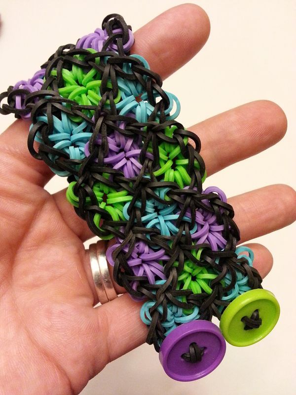 Button Closure Loom Bracelet