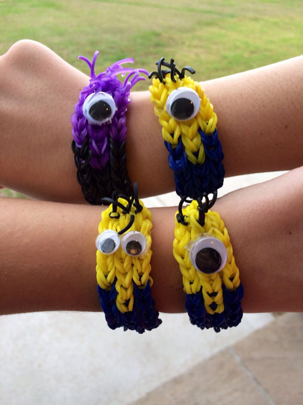 Minion Character Loom Bracelets