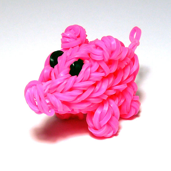 Pink Piggy Loom Charm