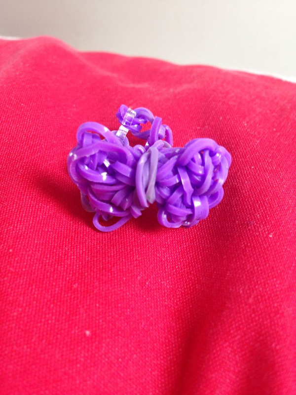 Purple Bow Loom Ring