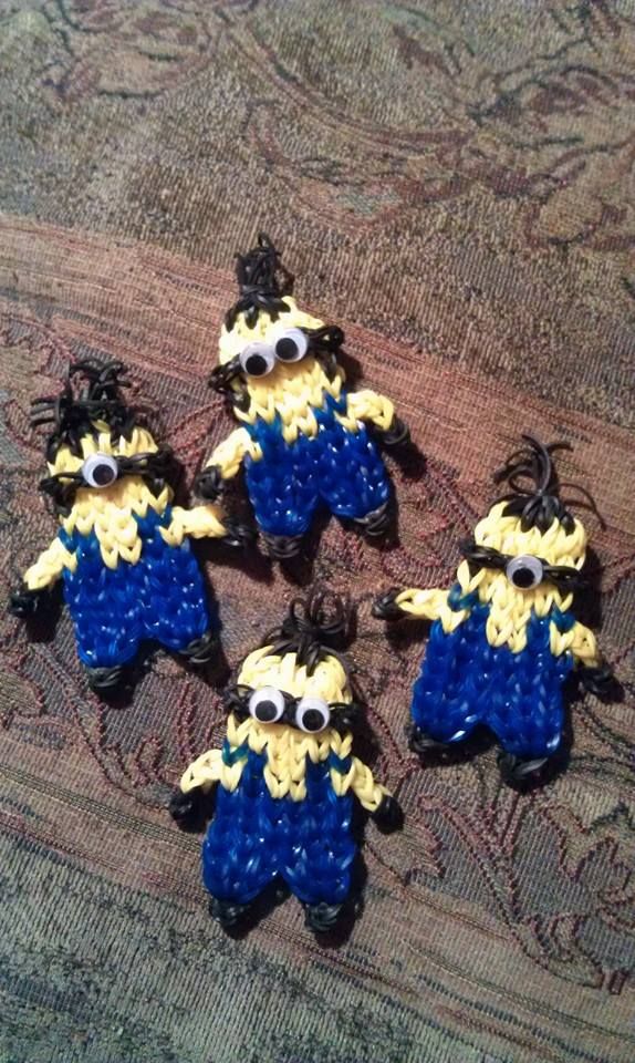 Set of four Minion Loom Charms