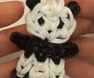 Adorable Panda Charm Loom Tutorial 