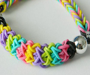 Multi Colour Silver Bead Loom Bracelet