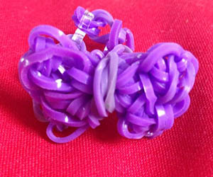 Purple Bow Loom Ring