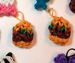 Yummy Hamburger Loom Charm Tutorial 