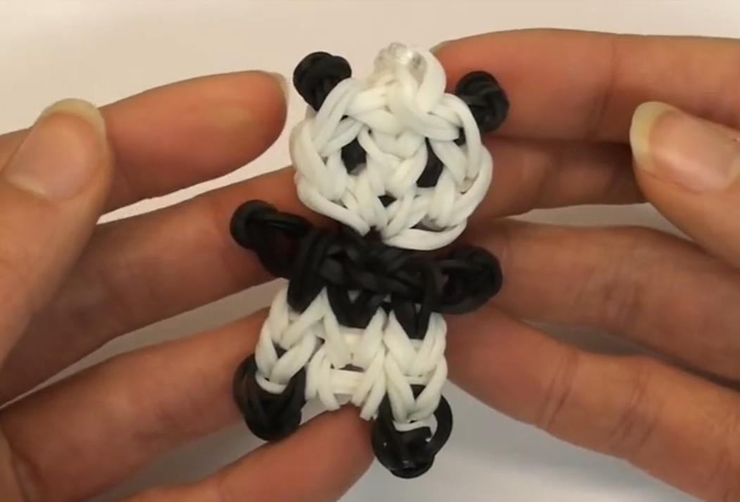 Adorable Panda Charm Loom Tutorial