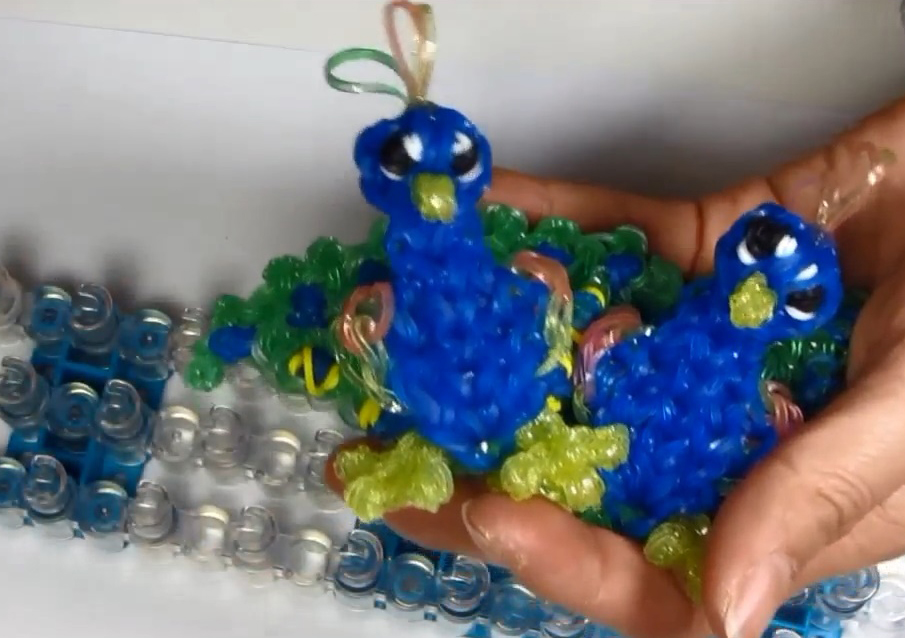 Peacock Loom Charm Tutorial